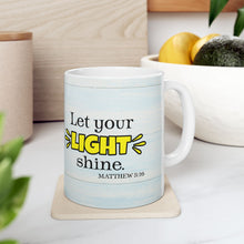 Load image into Gallery viewer, Let Your Light Shine Sunflower Christian Mug