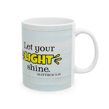Load image into Gallery viewer, Let Your Light Shine Sunflower Christian Mug
