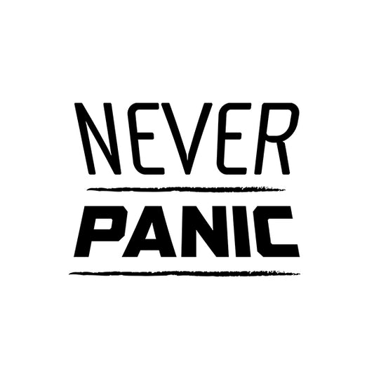 Never Panic Women's V Neck T-Shirt