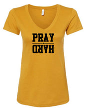 Load image into Gallery viewer, Pray Hard Women's V Neck T-Shirt