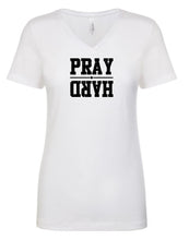 Load image into Gallery viewer, Pray Hard Women's V Neck T-Shirt