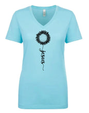 Load image into Gallery viewer, Sunflower Women's V Neck T-Shirt