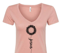 Load image into Gallery viewer, Sunflower Women's V Neck T-Shirt