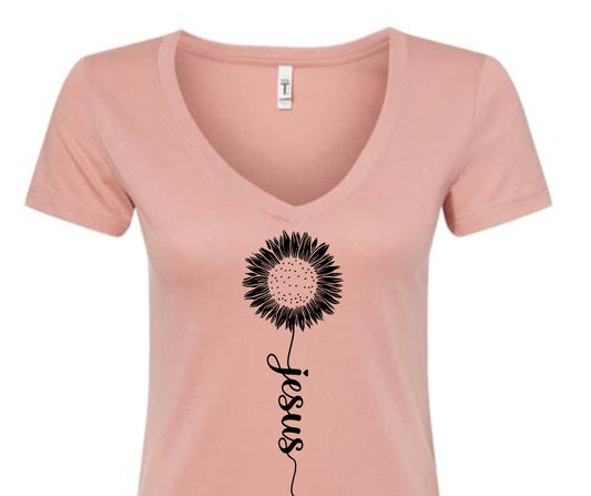Sunflower Women's V Neck T-Shirt