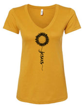 Load image into Gallery viewer, Sunflower Women's V Neck T-Shirt