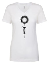 Load image into Gallery viewer, Sunflower Women's V Neck T-Shirt