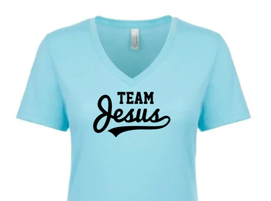 Team Jesus Women's V Neck T-Shirt