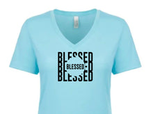 Load image into Gallery viewer, Blessed Women's V Neck T-Shirt