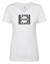Load image into Gallery viewer, Blessed Women's V Neck T-Shirt