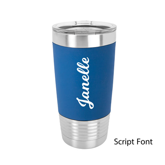 Personalized Polar Camel 20 oz. Tumbler with Silicone Grip and Clear Lid