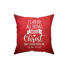 Load image into Gallery viewer, I can do all things Broadcloth Pillow