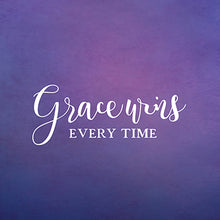 Load image into Gallery viewer, Grace Wins Every Time Broadcloth Pillow