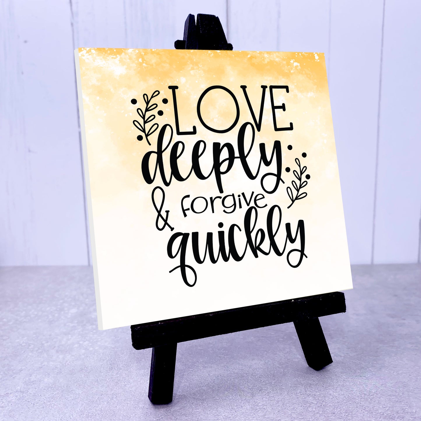 Love Deeply Ceramic Tile With Easel