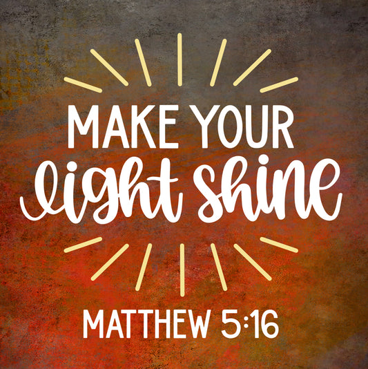 Matthew 5:16 Make Your Light Shine Ceramic Tile With Easel
