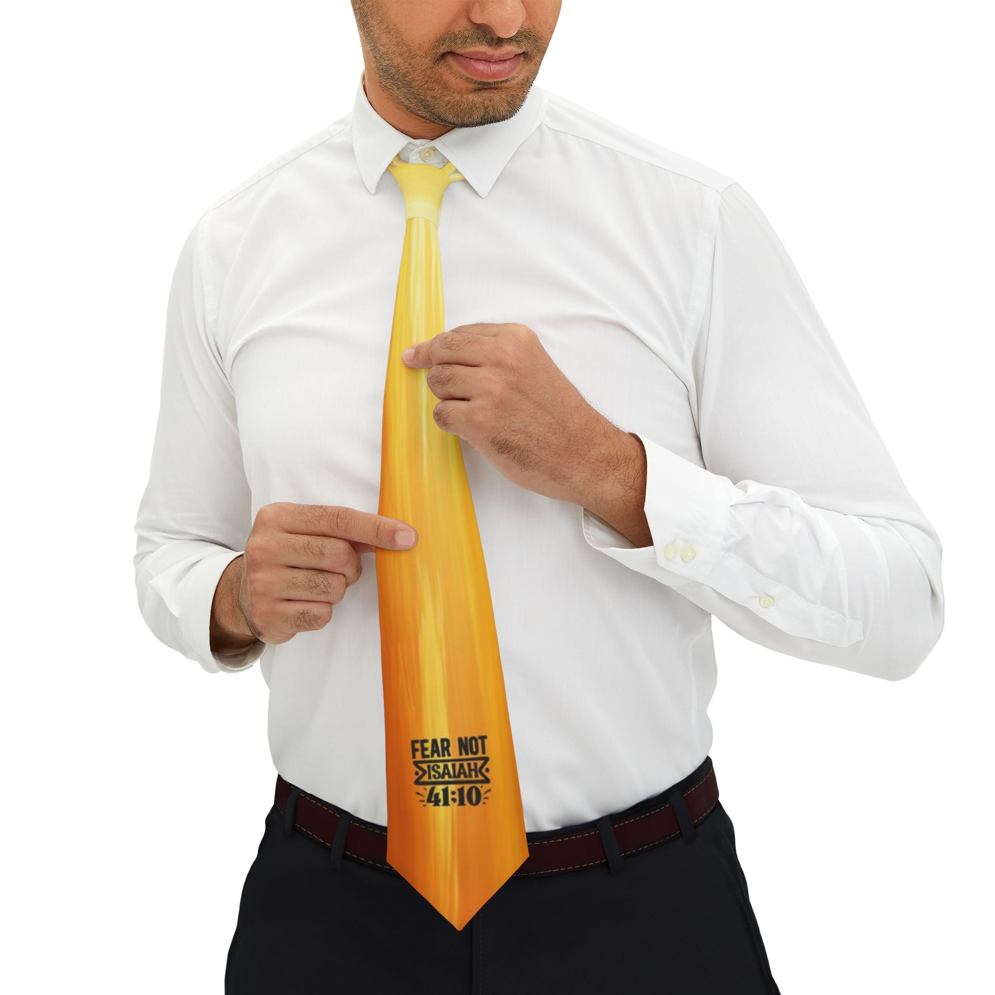 Christian Necktie - Fearless Isaiah 41:10 Scripture Tie