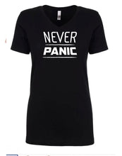 Load image into Gallery viewer, Never Panic Women&#39;s V Neck T-Shirt
