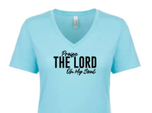 Load image into Gallery viewer, Praise The Lord Women&#39;s V Neck T-Shirt
