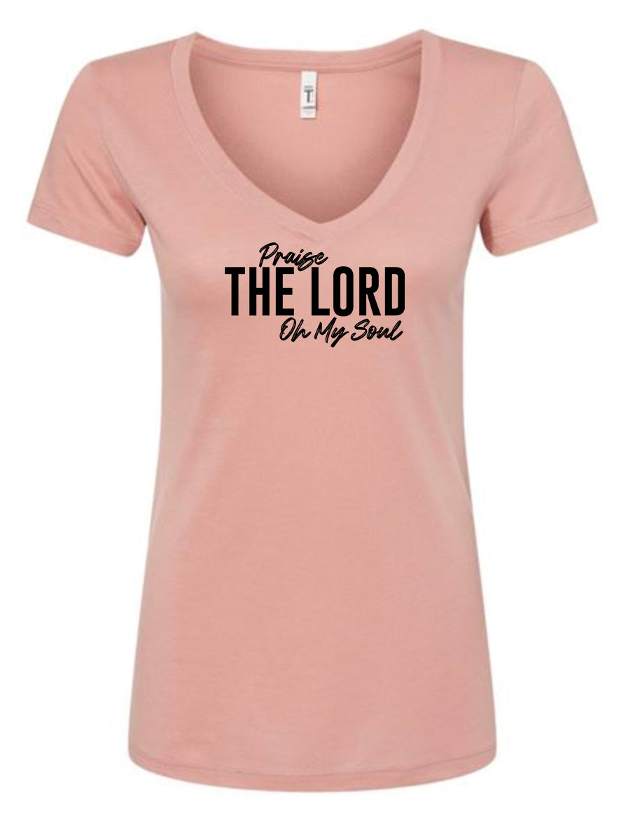 Praise The Lord Women's V Neck T-Shirt