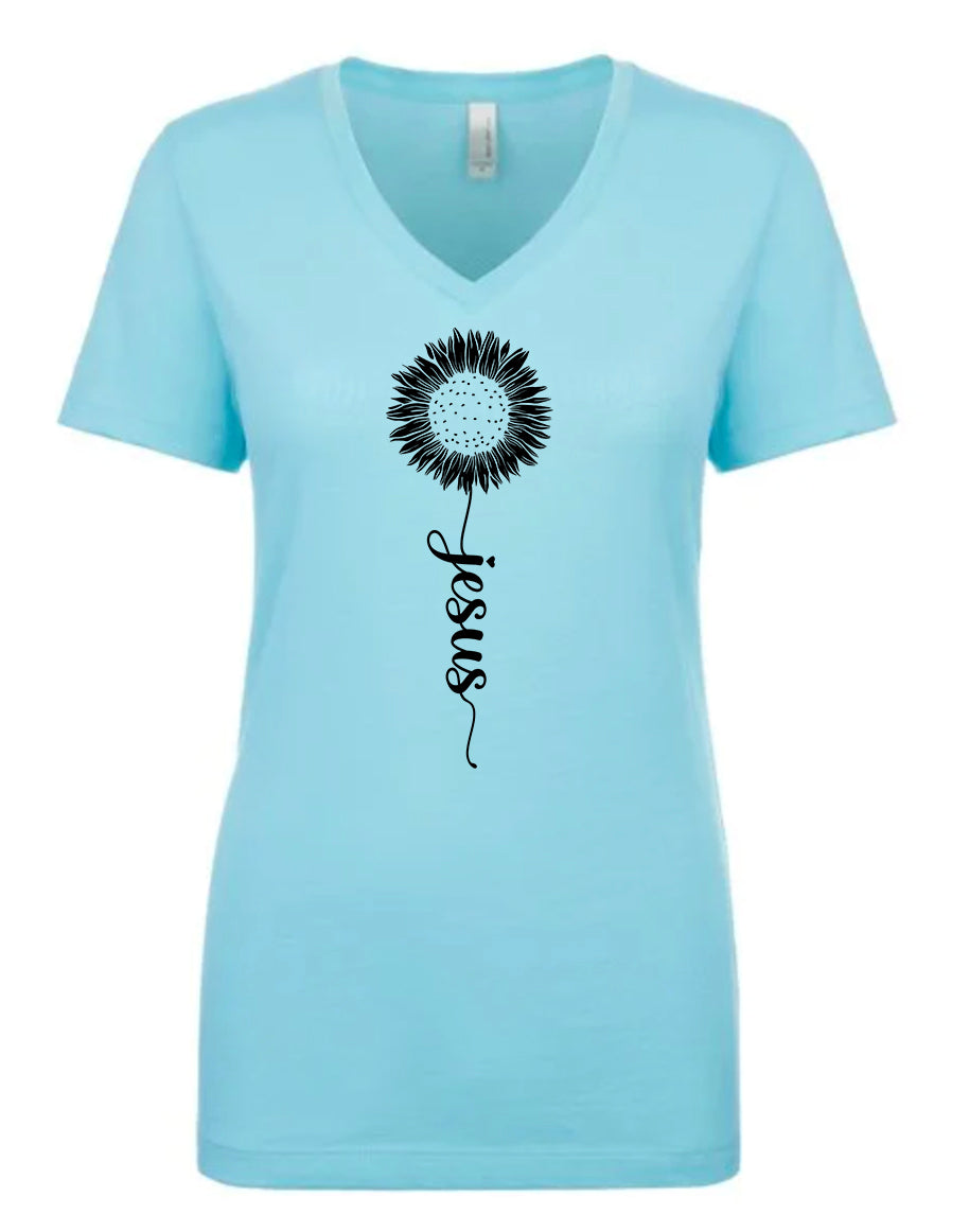 Sunflower Women's V Neck T-Shirt