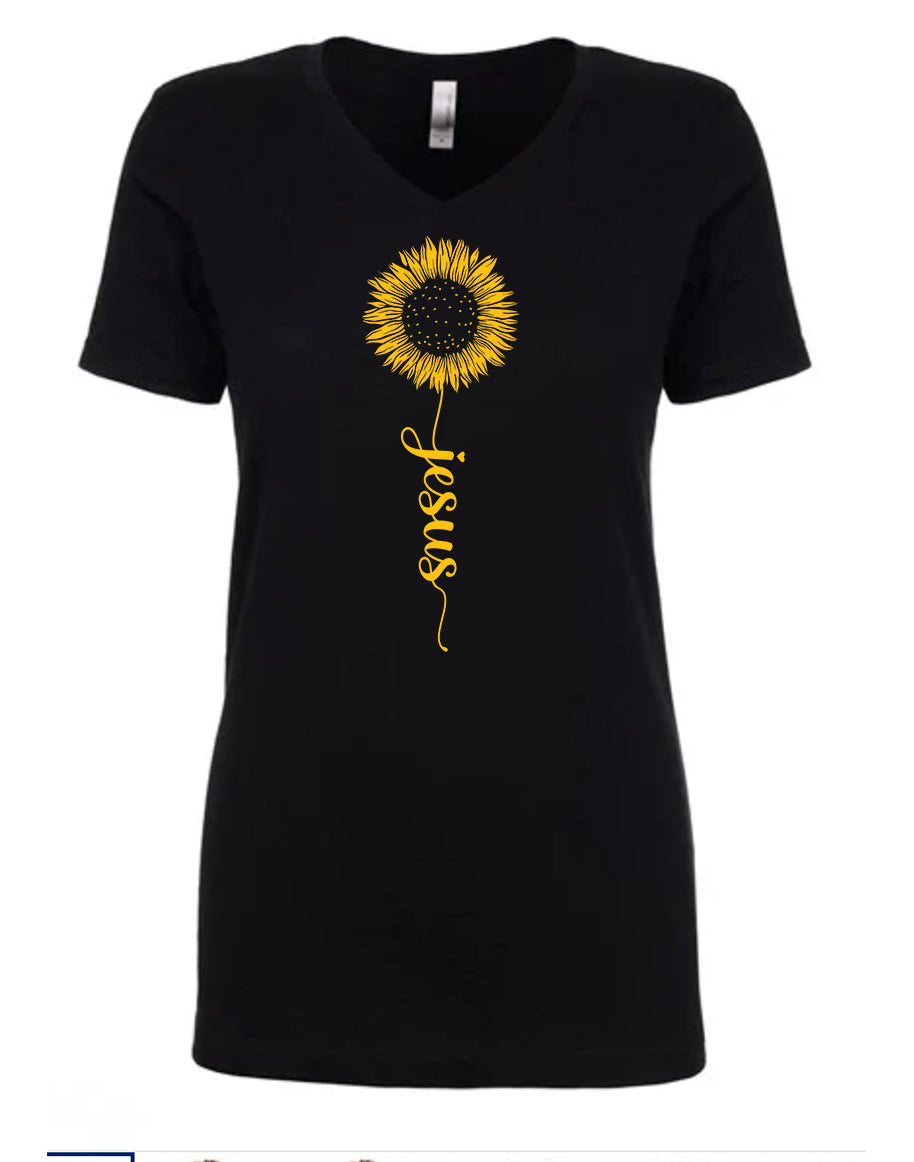 Sunflower Women's V Neck T-Shirt