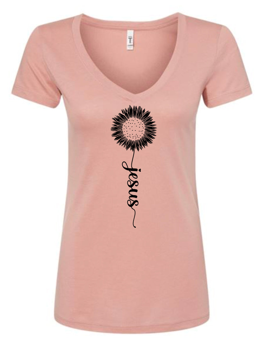 Sunflower Women's V Neck T-Shirt