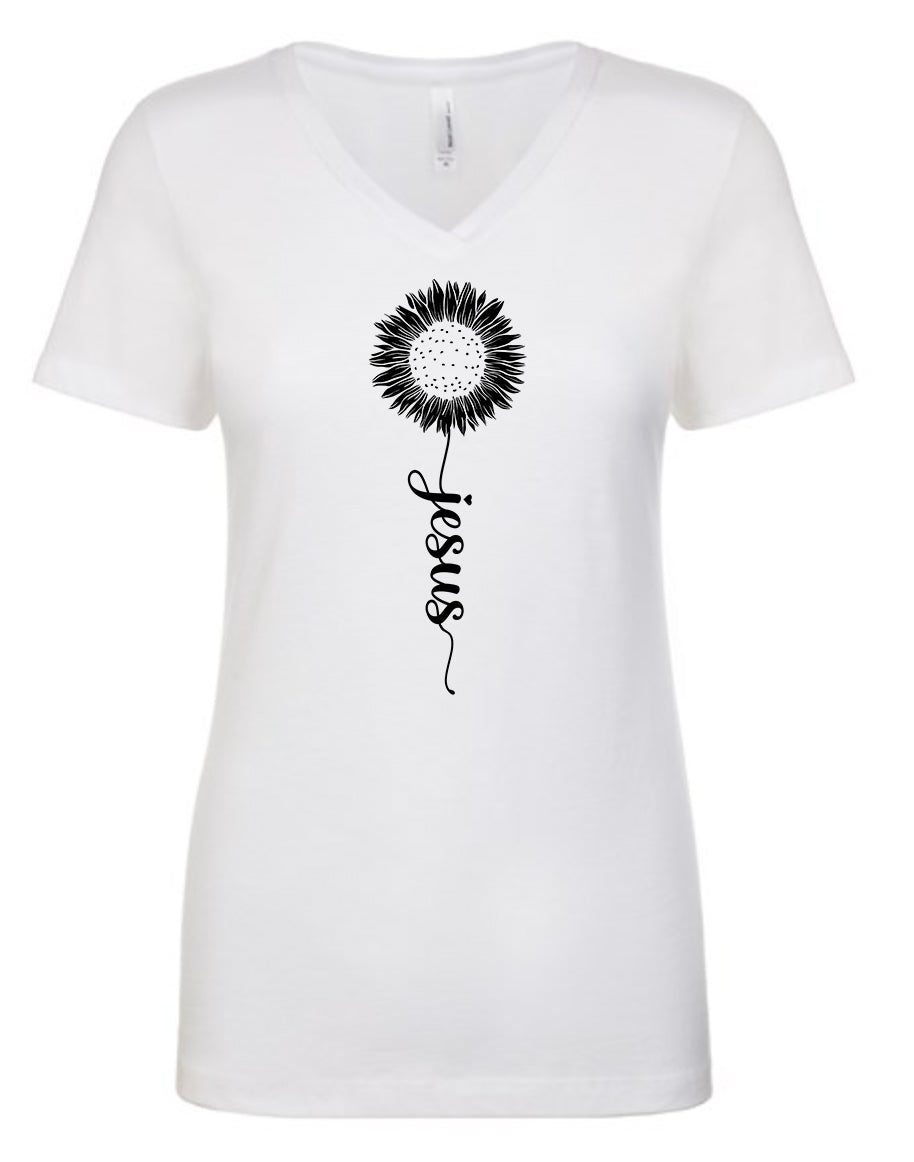 Sunflower Women's V Neck T-Shirt