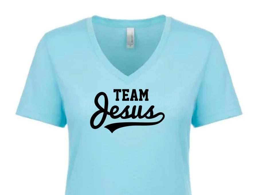 Team Jesus Women's V Neck T-Shirt