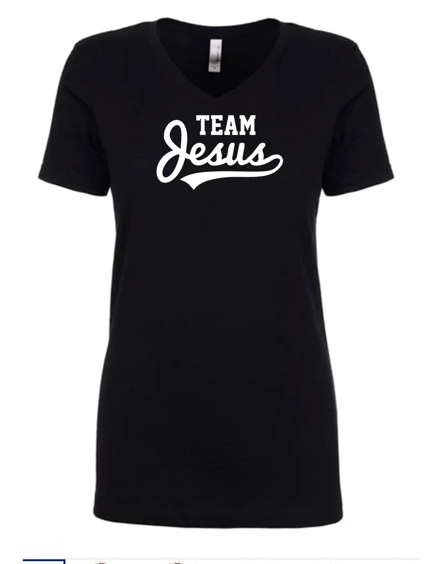 Team Jesus Women's V Neck T-Shirt