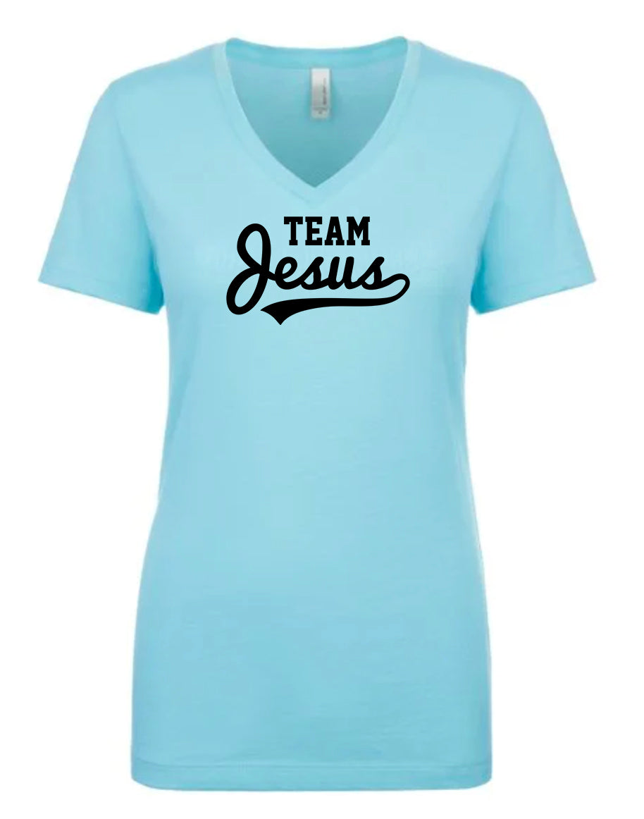 Team Jesus Women's V Neck T-Shirt