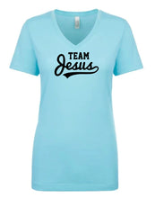 Load image into Gallery viewer, Team Jesus Women&#39;s V Neck T-Shirt
