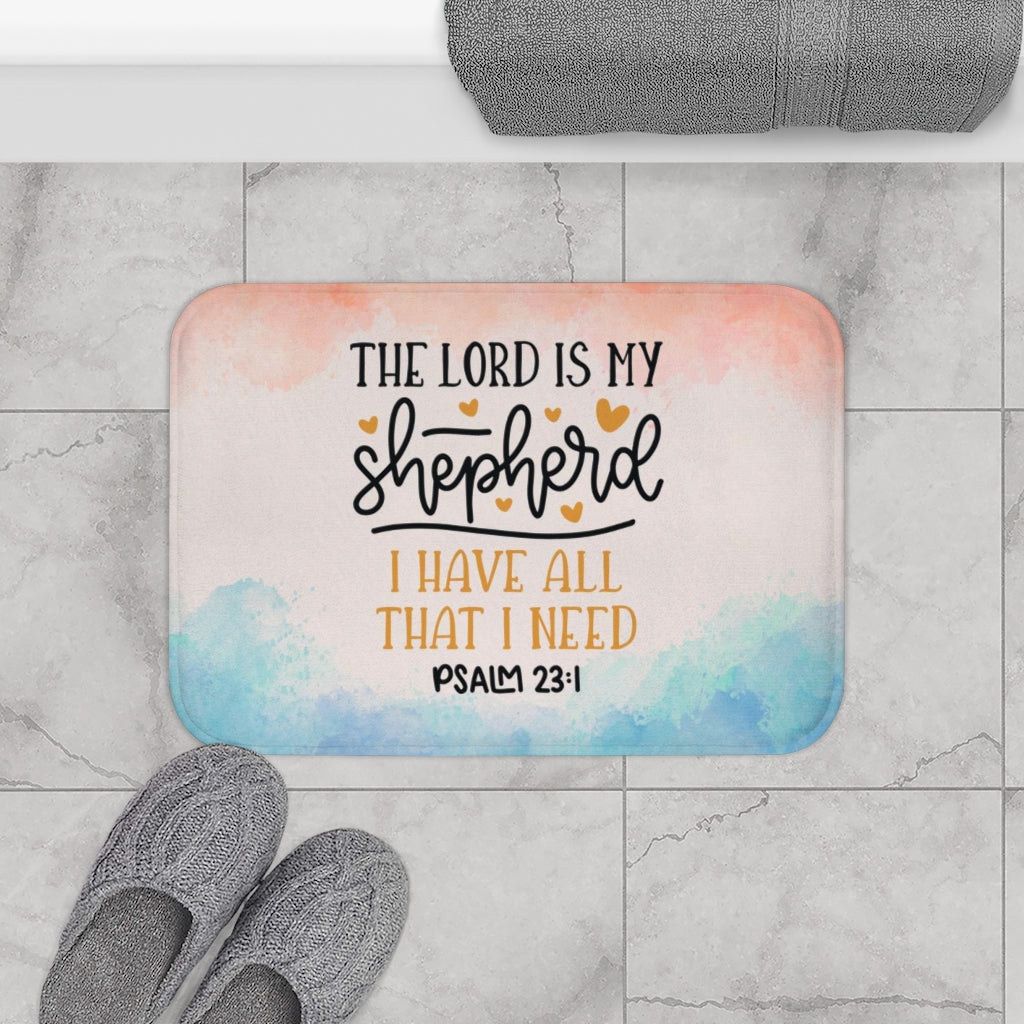 The Lord Is My Shepherd Christian Bath Mat