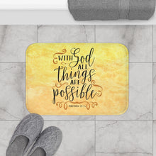 Load image into Gallery viewer, With God All Things Are Possible Bath Mat
