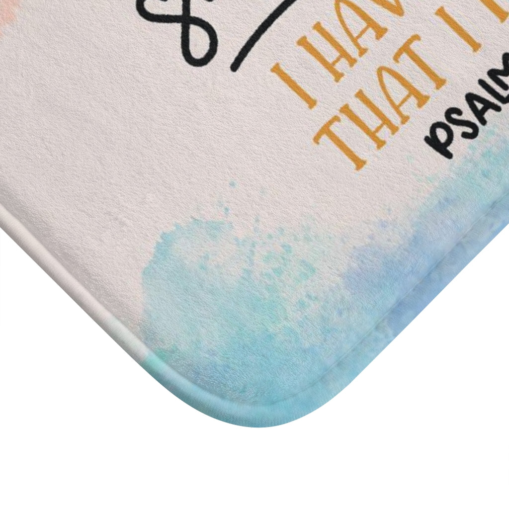 The Lord Is My Shepherd Christian Bath Mat