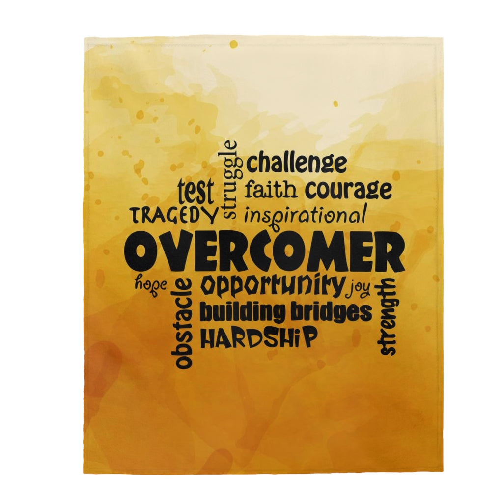 Overcomer Velveteen Plush Blanket