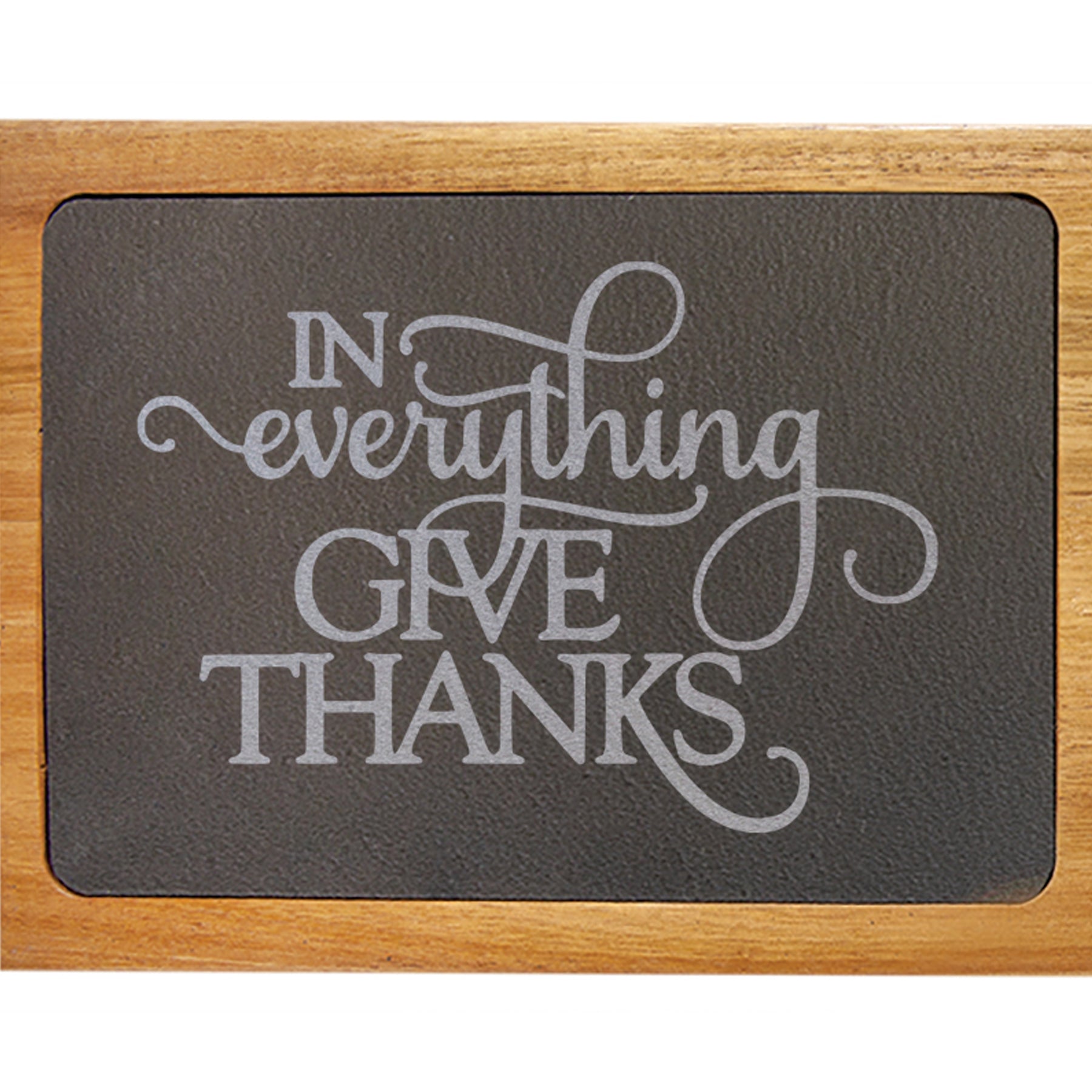 In Everything Give Thanks Wood Serving Board