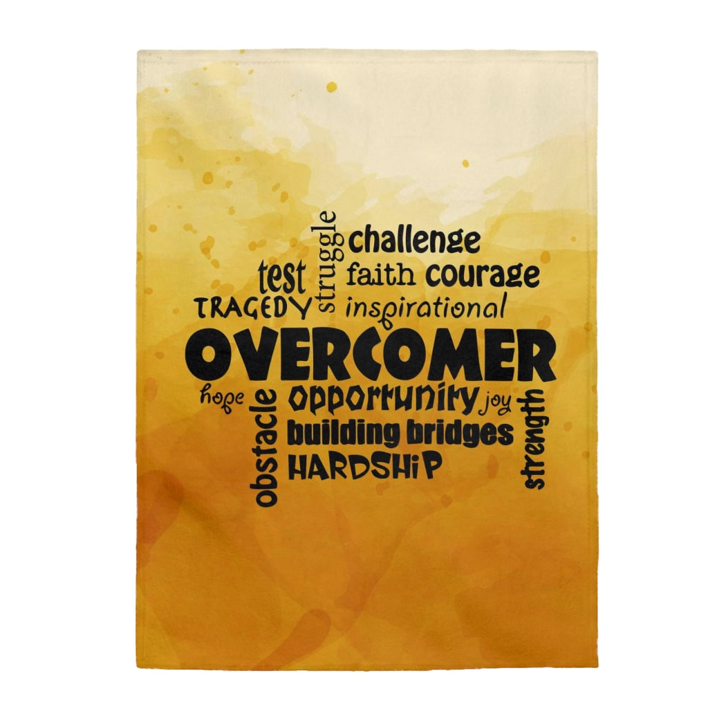 Overcomer Velveteen Plush Blanket